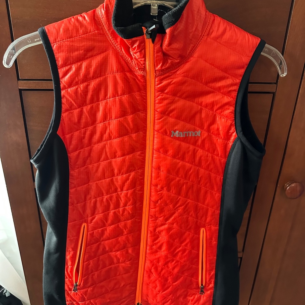 Marmot black & orange vest